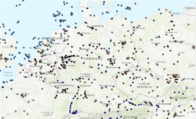 Europakarte Kraftwerke